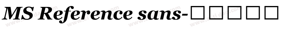 MS Reference sans字体转换